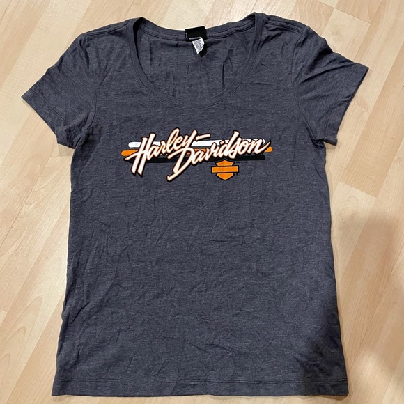 HARLEY DAVIDSON Ladies Scoop-Neck Graphic Tee - Picture 1 of 5